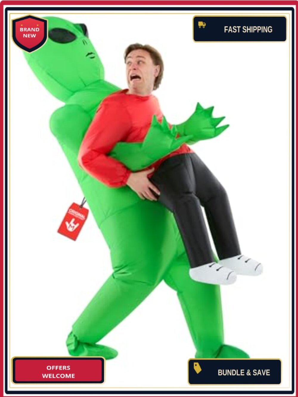 Morph Inflatable Alien Abduction Costume Adult Blow Up Suit